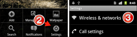 Add wireless network android phone