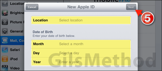 Create apple id account5