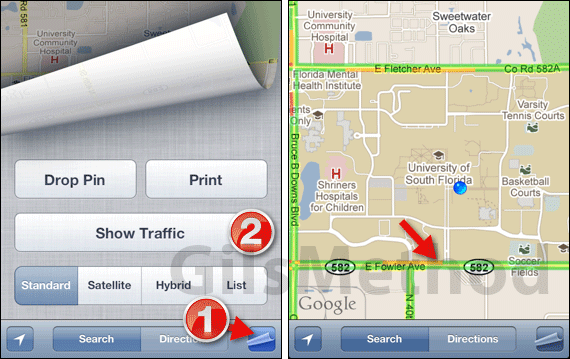 Google maps guide iphone traffic