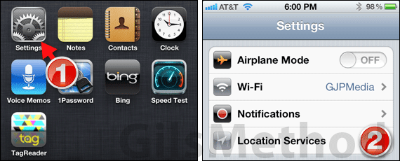 Turn off location services iphone 1