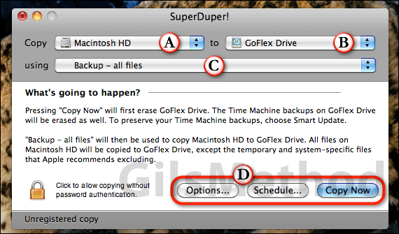 Backup your mac superduper a