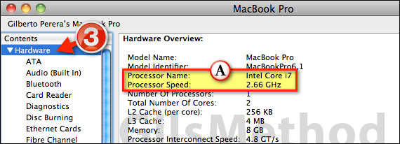 Find mac os processor lion a