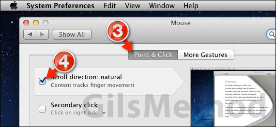 How to change scrolling mac os lion a