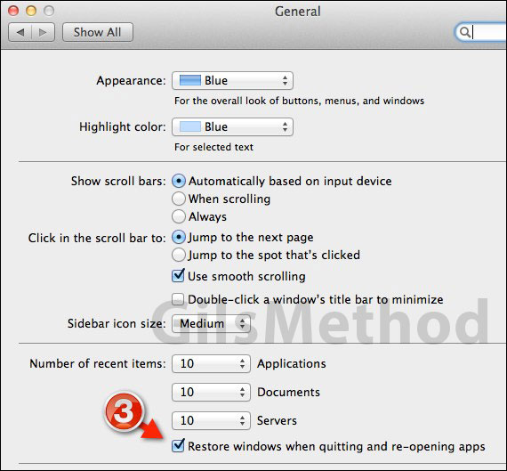 How to disable resume in mac lion a
