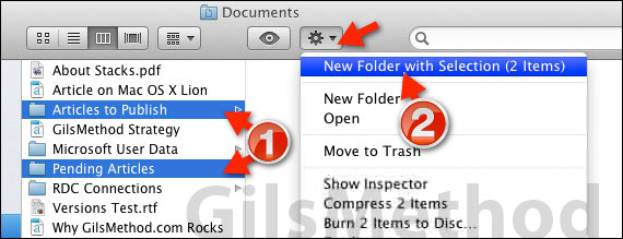 How to group folders mac os lion