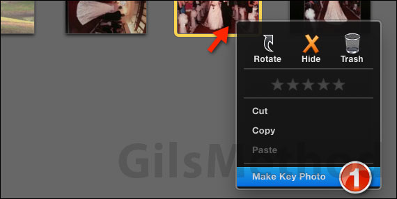 How to set key photo iphoto a