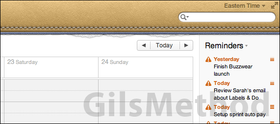 How to show task list ical lion a