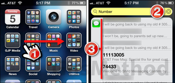 Search text sms messages iphone05