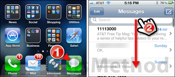 Search text sms messages iphone07