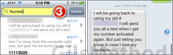 Search text sms messages iphone09
