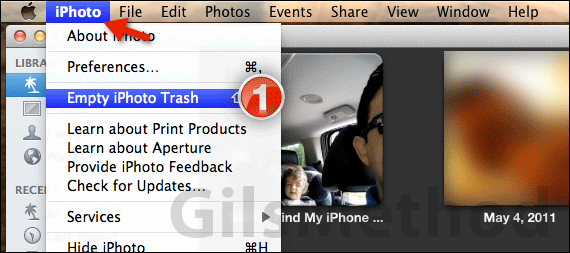Find clutter on your mac iphoto trash