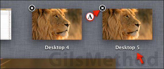 How to create a new desktop in Mac os lion a