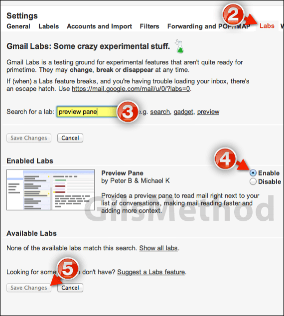 How to enable preview pane gmail a
