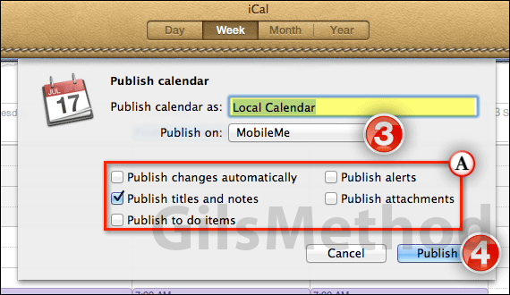 Share ical calendars mac e