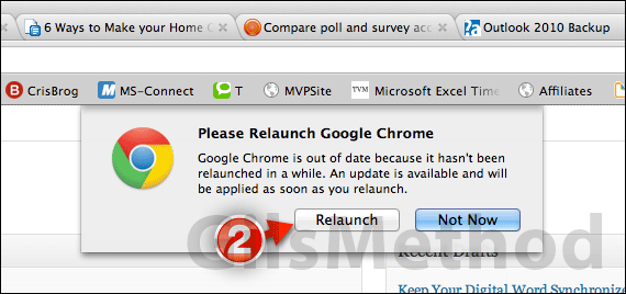 How to update google chrome browser a